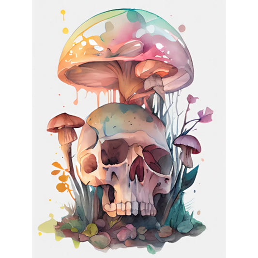 Skull Mushroom - Full Round Drill Diamond Painting 30*40CM