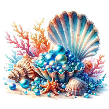 Pearl Sea Shell - Full Round Drill Diamond Painting 35*35CM