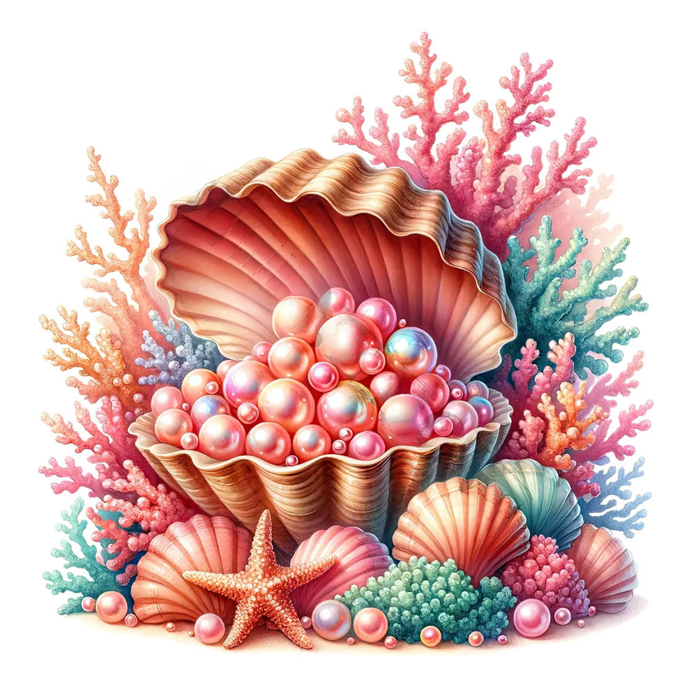 Pearl Sea Shell - Full Round Drill Diamond Painting 35*35CM