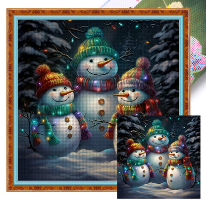 Snowman - 11CT Stamped Cross Stitch 40*40CM