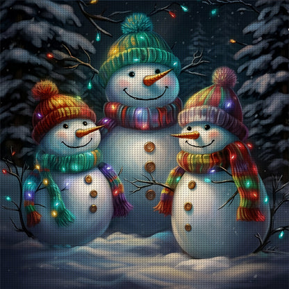 Snowman - 11CT Stamped Cross Stitch 40*40CM