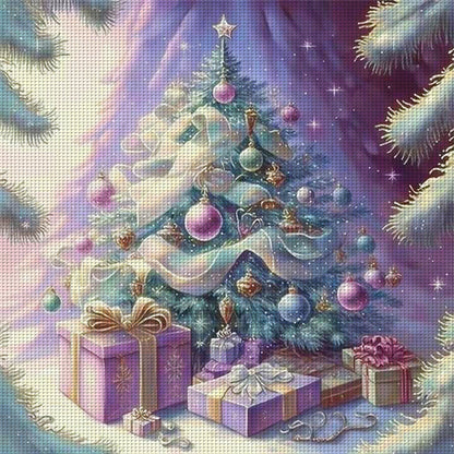 Christmas Tree - 11CT Stamped Cross Stitch 40*40CM