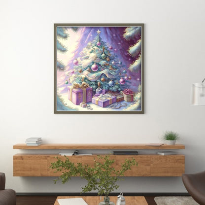 Christmas Tree - 11CT Stamped Cross Stitch 40*40CM