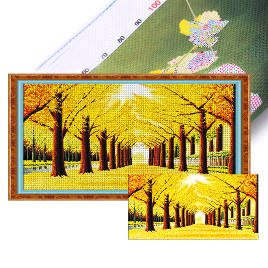 Golden Land (1) - 14CT Stamped Cross Stitch 103*56CM£¨Joy Sunday£©