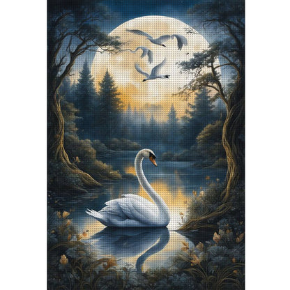 Swan In The Lake - 11CT Stamped Cross Stitch 40*60CM