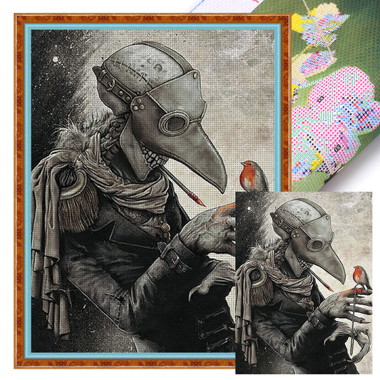 Crow Mask Man - 11CT Stamped Cross Stitch 50*65CM