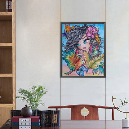 Cartoon Girl - Full Round Drill Diamond Painting 40*50CM
