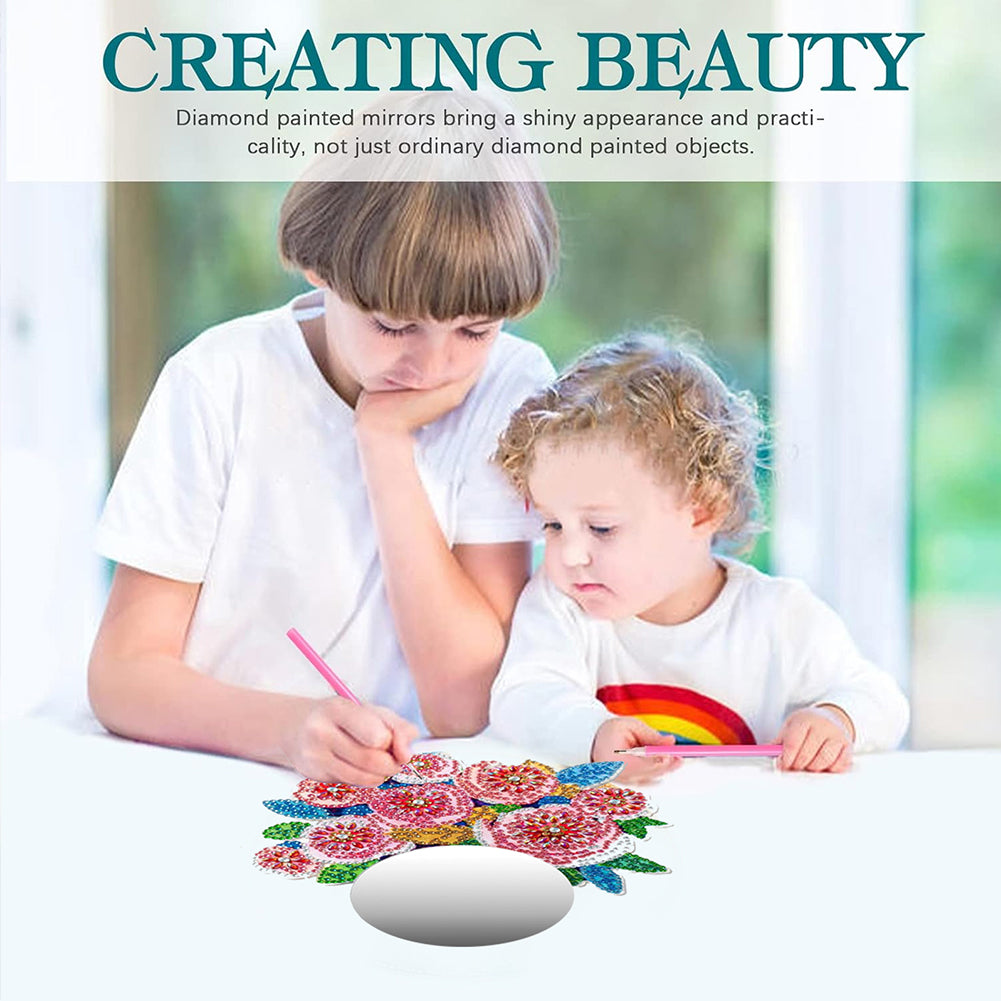 Special Shaped DIY Diamond Painting Mirror Vase Diamond Painting Makeup Mirror