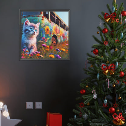 Cat And Bus - Full Round Drill Diamond Painting 40*40CM