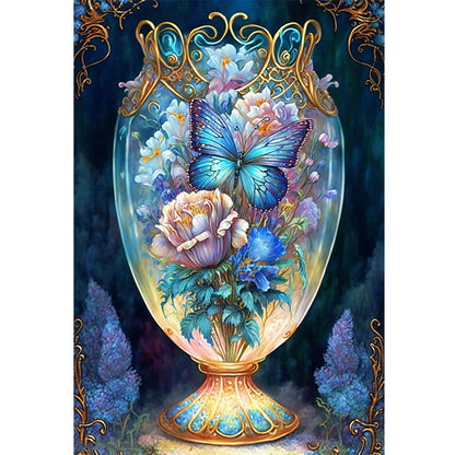 Fantasy Butterfly Vase - 11CT Stamped Cross Stitch 45*65CM
