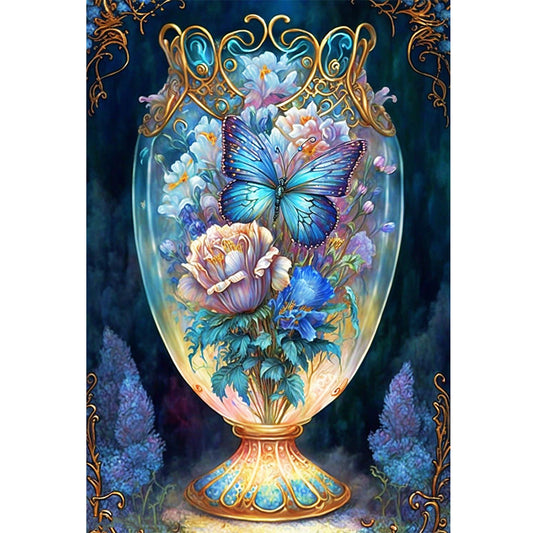 Fantasy Butterfly Vase - 11CT Stamped Cross Stitch 45*65CM