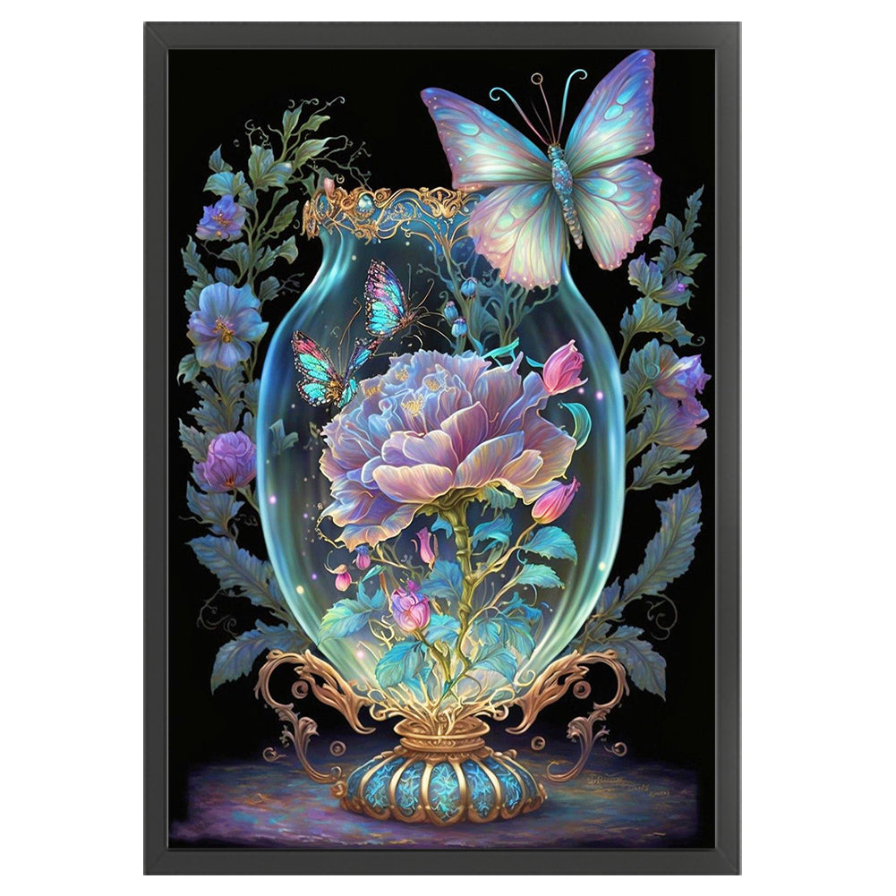 Fantasy Butterfly Vase - 11CT Stamped Cross Stitch 45*65CM