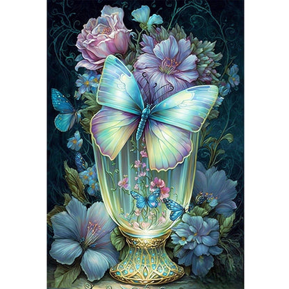 Fantasy Butterfly Vase - 11CT Stamped Cross Stitch 45*65CM