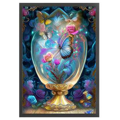Fantasy Butterfly Vase - 11CT Stamped Cross Stitch 45*65CM