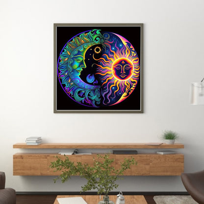 Star And Moon Diagram - 11CT Stamped Cross Stitch 45*45CM
