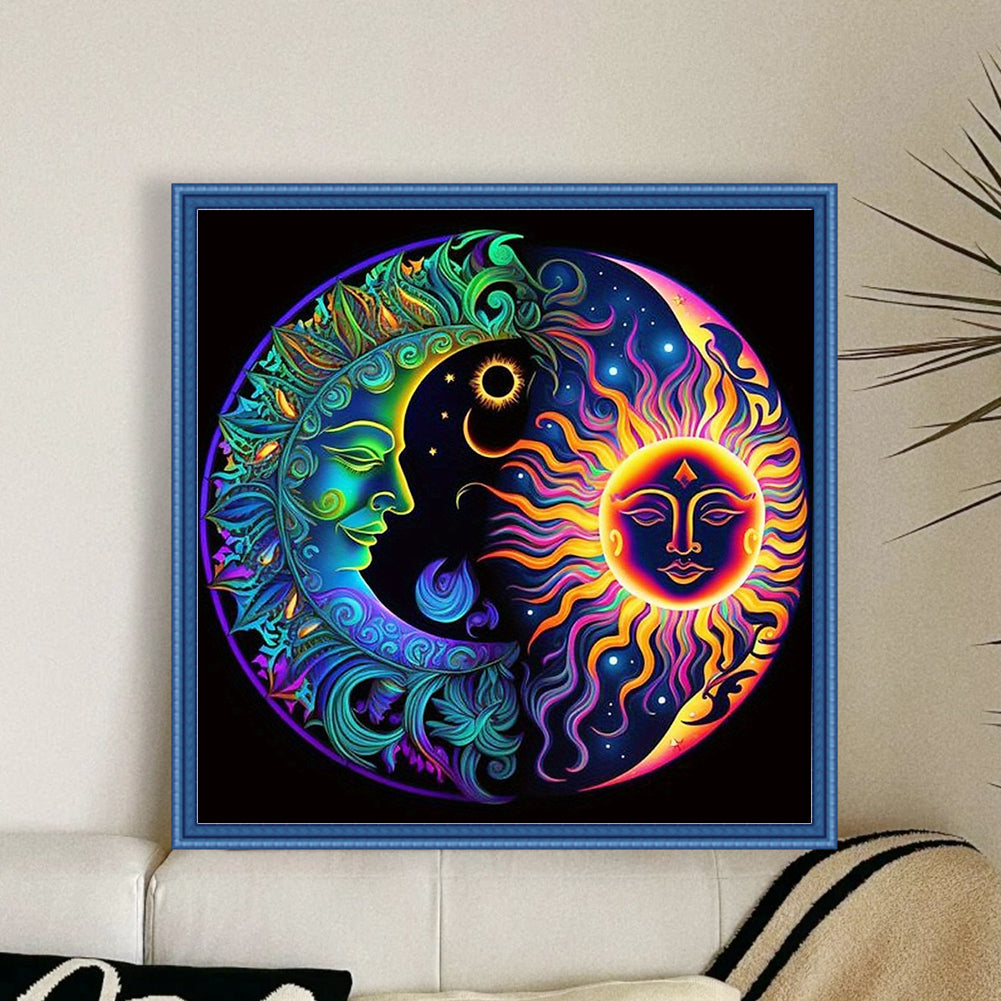 Star And Moon Diagram - 11CT Stamped Cross Stitch 45*45CM