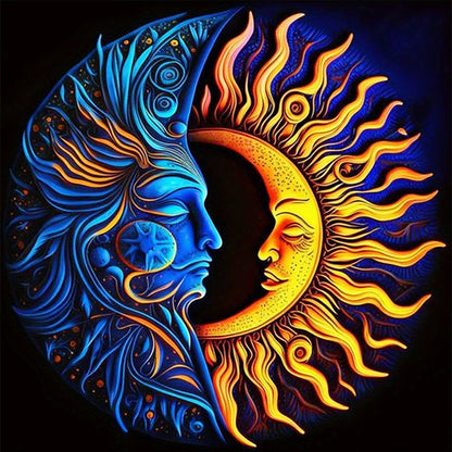 Star And Moon Diagram - 11CT Stamped Cross Stitch 45*45CM