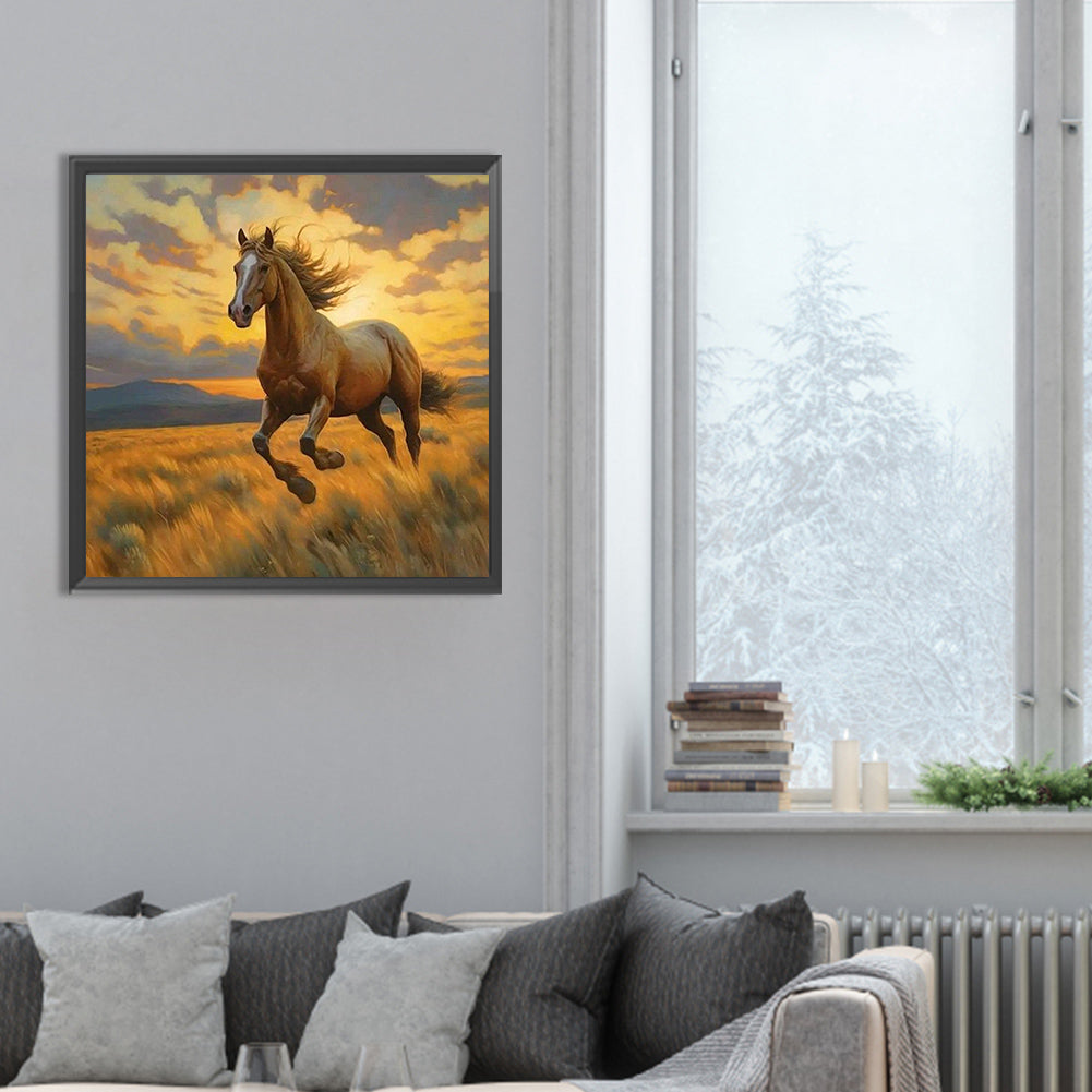Horses - Full Round Drill Diamond Painting 30*30CM