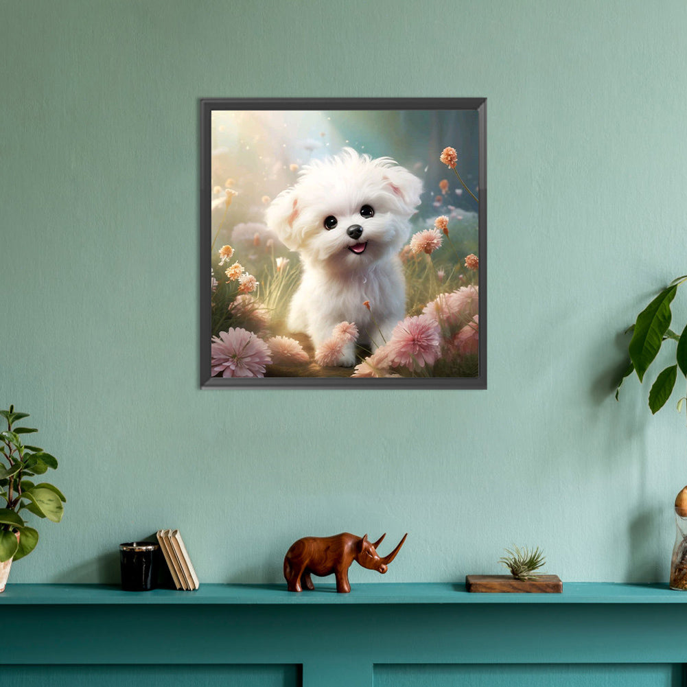 Puppy - Full Round Drill Diamond Painting 30*30CM
