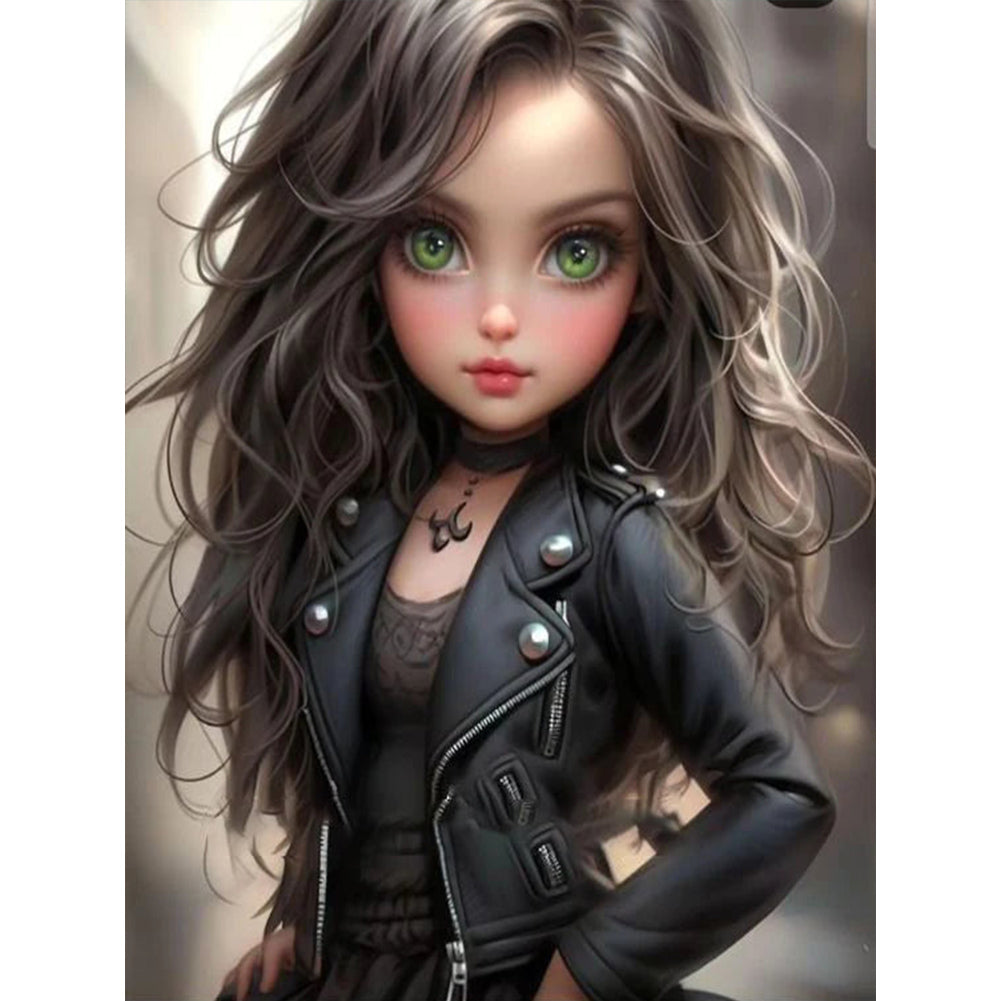 Sweet Cool Girl - Full Round Drill Diamond Painting 30*40CM