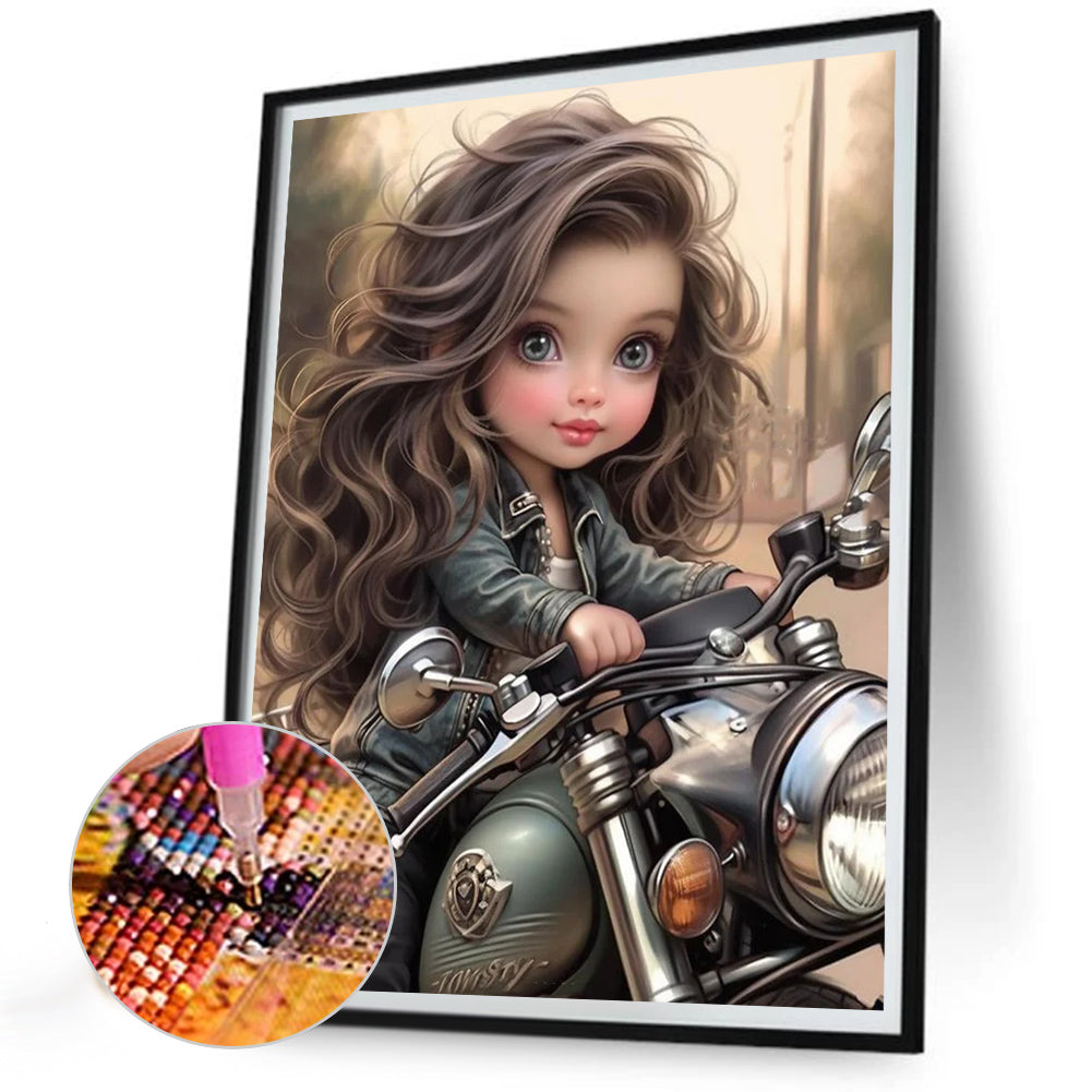 Sweet Cool Girl - Full Round Drill Diamond Painting 30*40CM