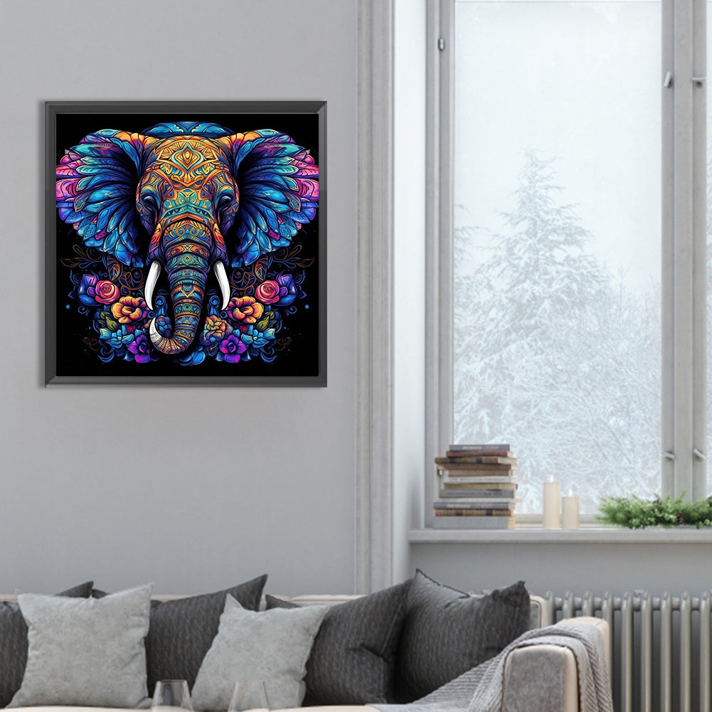 Elephant - Full Round Drill Diamond Painting 30*30CM