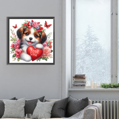 Loving Puppy - Full Round Drill Diamond Painting 30*30CM