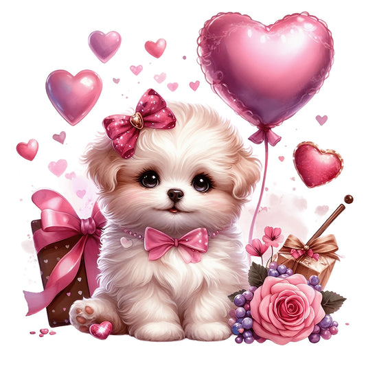 Loving Puppy - Full Round Drill Diamond Painting 30*30CM