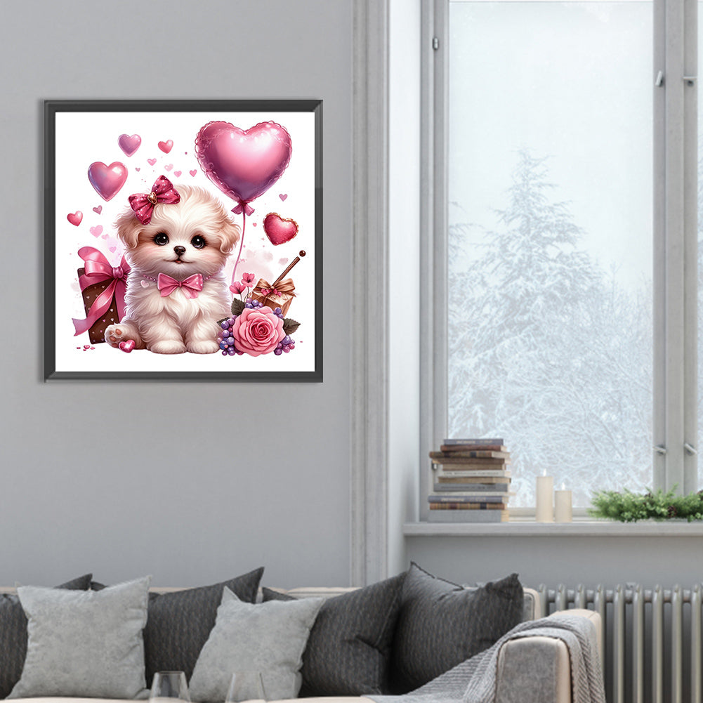 Loving Puppy - Full Round Drill Diamond Painting 30*30CM