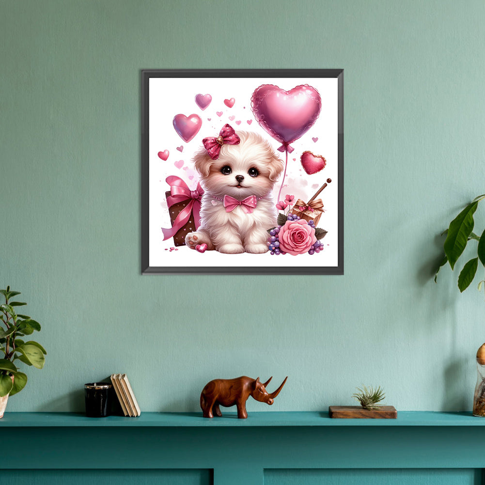 Loving Puppy - Full Round Drill Diamond Painting 30*30CM