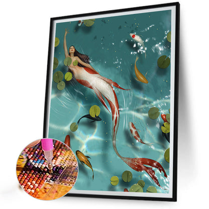 Beauty Koi - Full Round Drill Diamond Painting 40*50CM