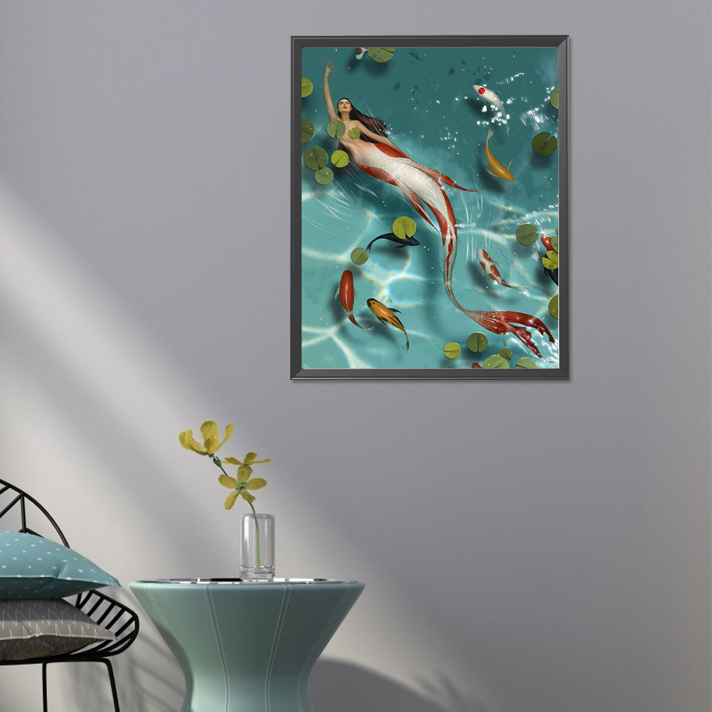 Beauty Koi - Full Round Drill Diamond Painting 40*50CM