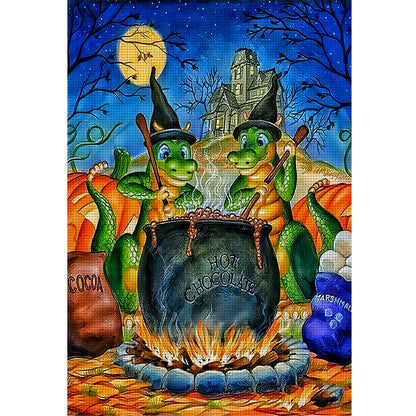 Dragon Makes Potion - 11CT Stamped Cross Stitch 50*70CM