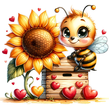 Valentine'S Day Bee - 18CT Stamped Cross Stitch 25*25CM