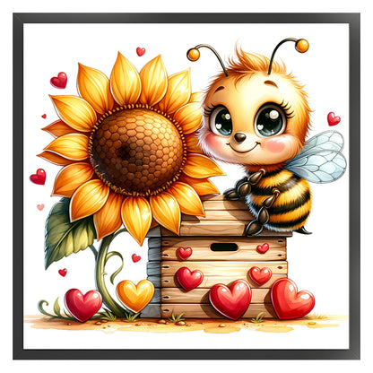 Valentine'S Day Bee - 18CT Stamped Cross Stitch 25*25CM