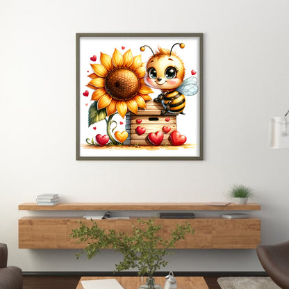 Valentine'S Day Bee - 18CT Stamped Cross Stitch 25*25CM