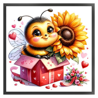 Valentine'S Day Bee - 18CT Stamped Cross Stitch 25*25CM