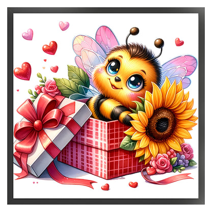 Valentine'S Day Bee - 18CT Stamped Cross Stitch 25*25CM