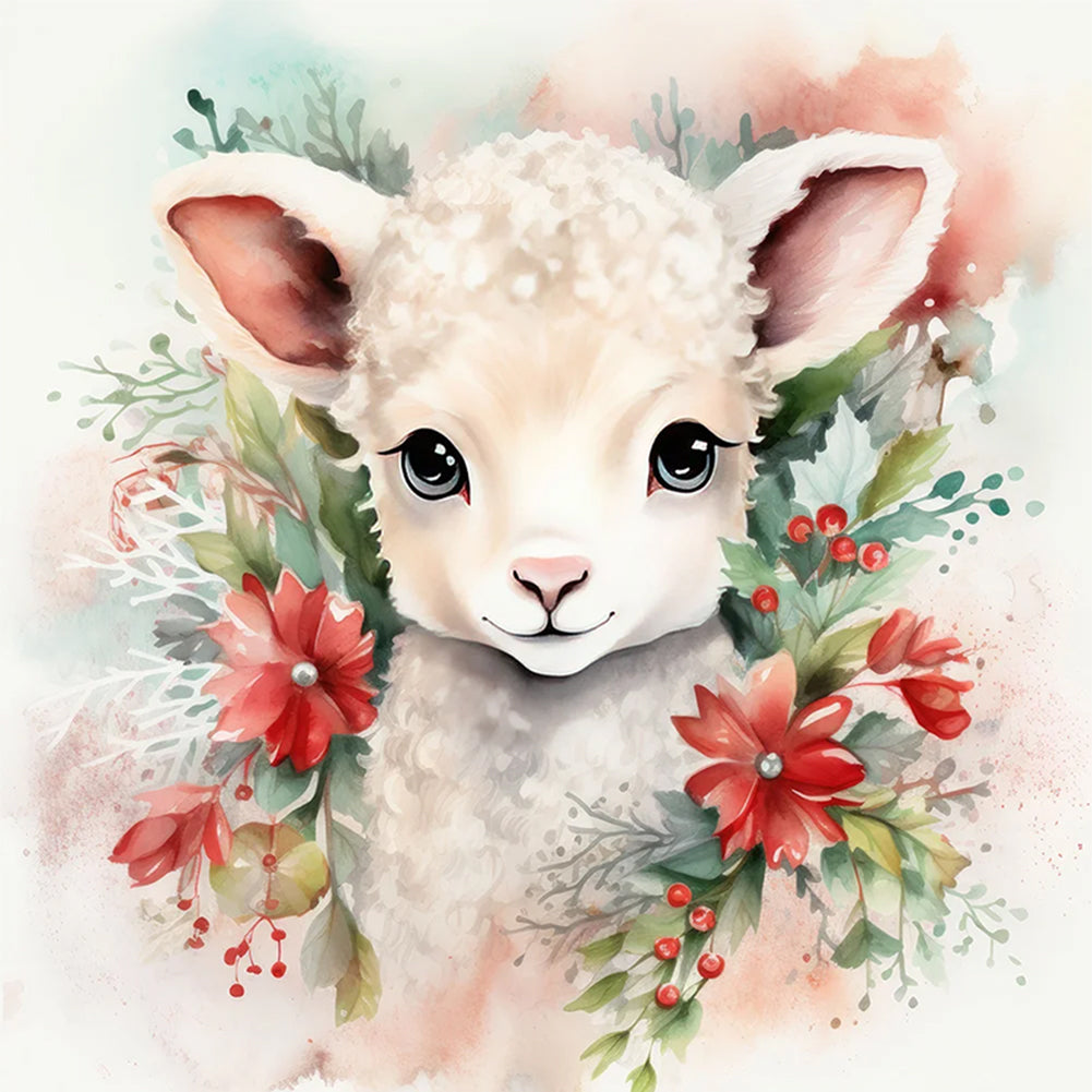 Winter Lamb - 11CT Stamped Cross Stitch 40*40CM