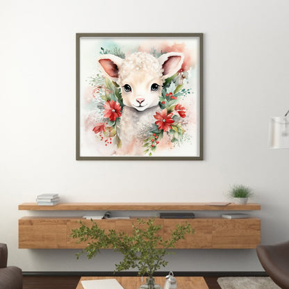 Winter Lamb - 11CT Stamped Cross Stitch 40*40CM