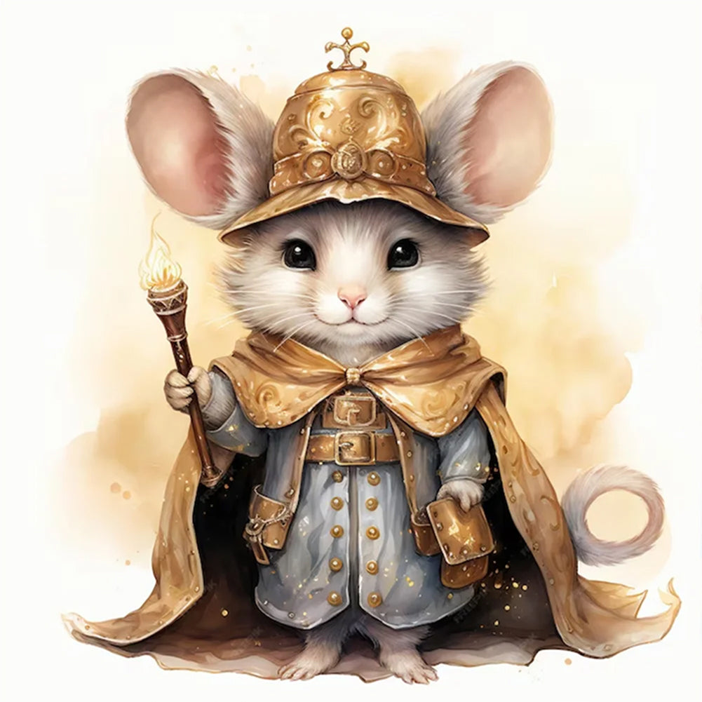 Detective Mouse - 11CT Stamped Cross Stitch 40*40CM