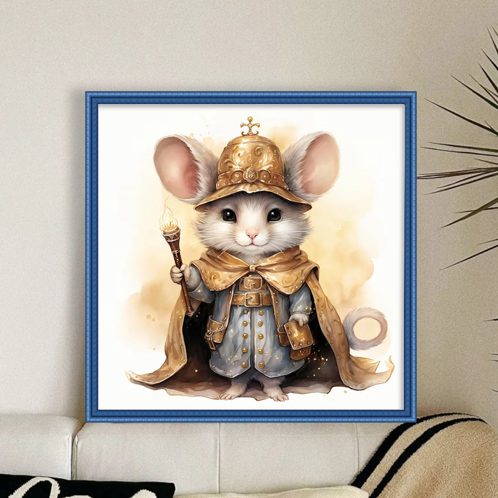 Detective Mouse - 11CT Stamped Cross Stitch 40*40CM