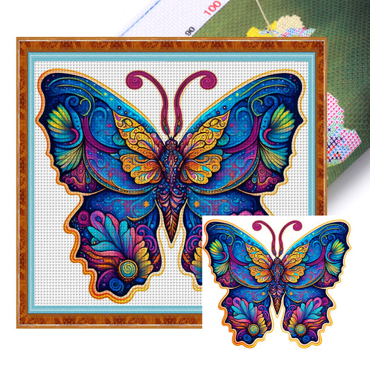 Colorful Butterflies - 18CT Stamped Cross Stitch 35*30CM