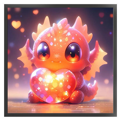 Cute Glowing Dragon - 11CT Stamped Cross Stitch 40*40CM