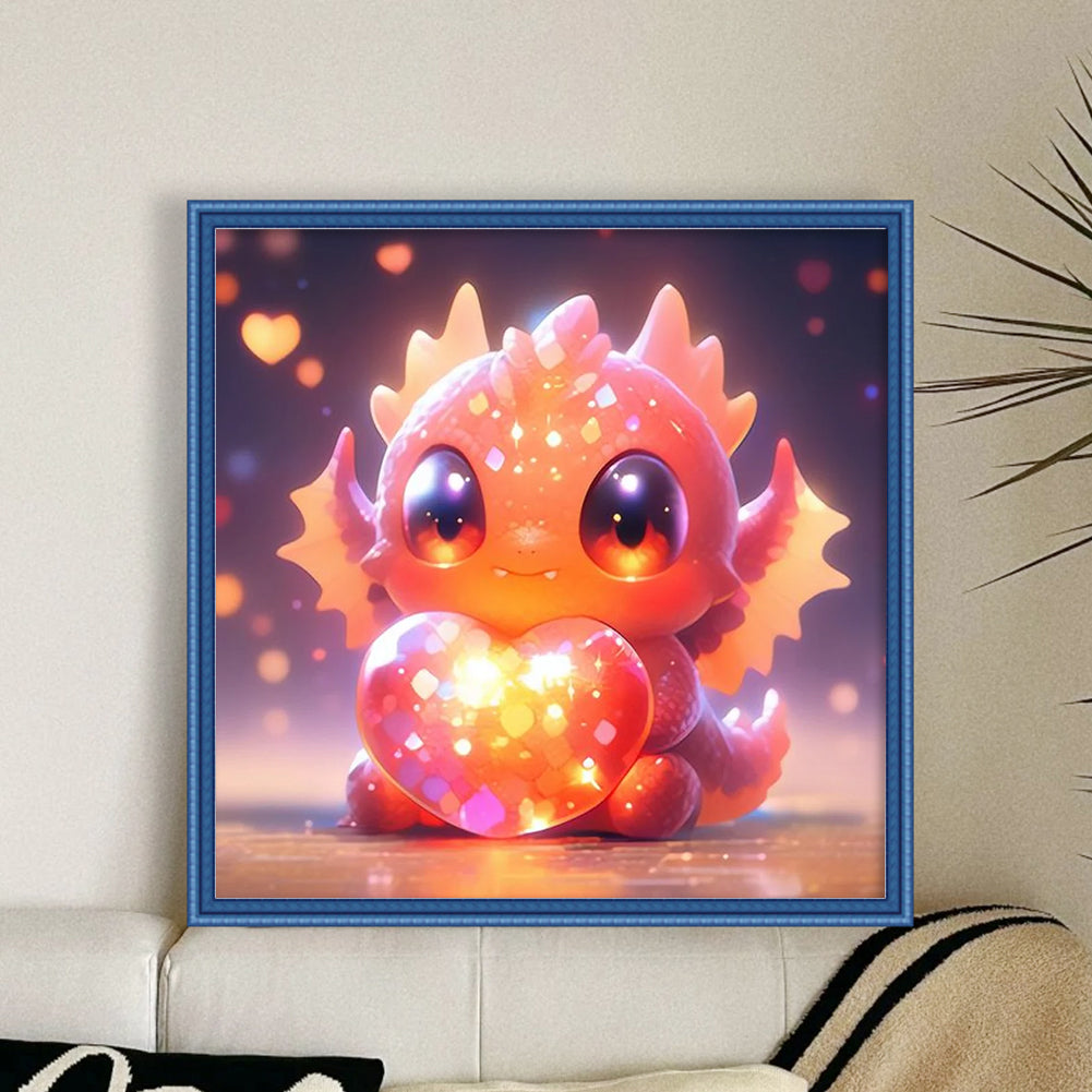 Cute Glowing Dragon - 11CT Stamped Cross Stitch 40*40CM