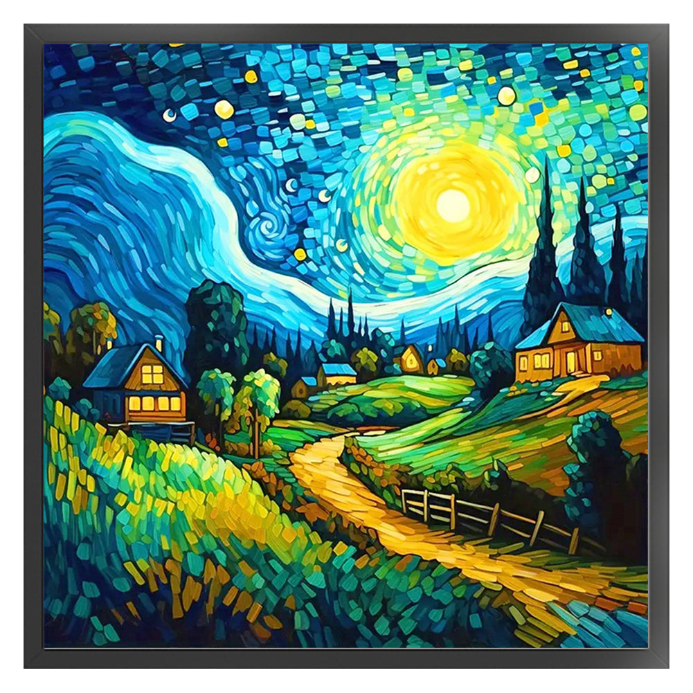 Van Gogh Starry Sky - 14CT Stamped Cross Stitch 40*40CM