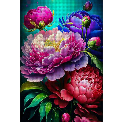 Peony - 11CT Stamped Cross Stitch 40*60CM