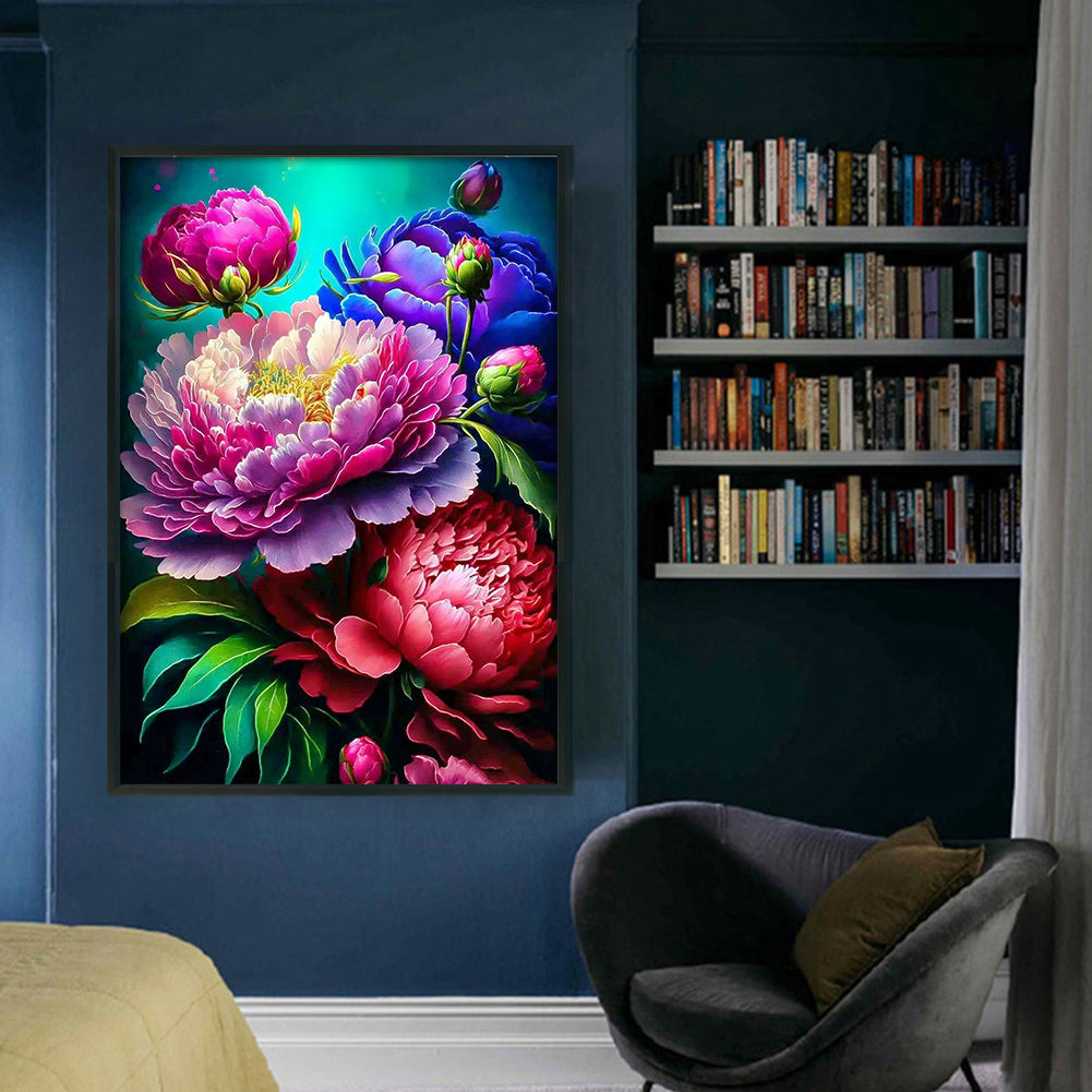 Peony - 11CT Stamped Cross Stitch 40*60CM