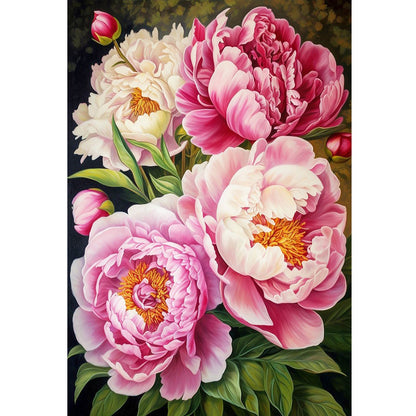 Peony - 11CT Stamped Cross Stitch 40*60CM