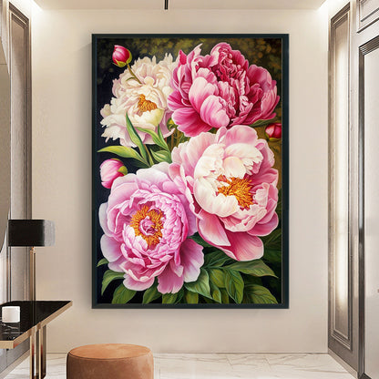Peony - 11CT Stamped Cross Stitch 40*60CM